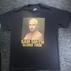 Sam Smith Gloria Tour T-Shirt Mens Large Black 2023 Concert Graphic Tee